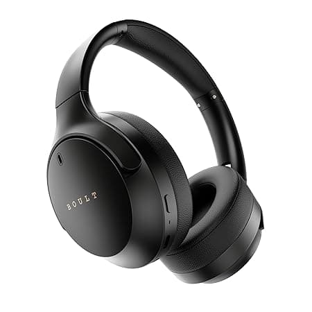Boult Q Over Ear Bluetooth Headphones with 70H Playtime, 40mm Bass Drivers, Zen™ ENC Mic, Type-C Fast Charging, 4 EQ Modes, Bluetooth 5.4, AUX Option, Easy Controls, IPX5 Wireless Headphones (Black)
